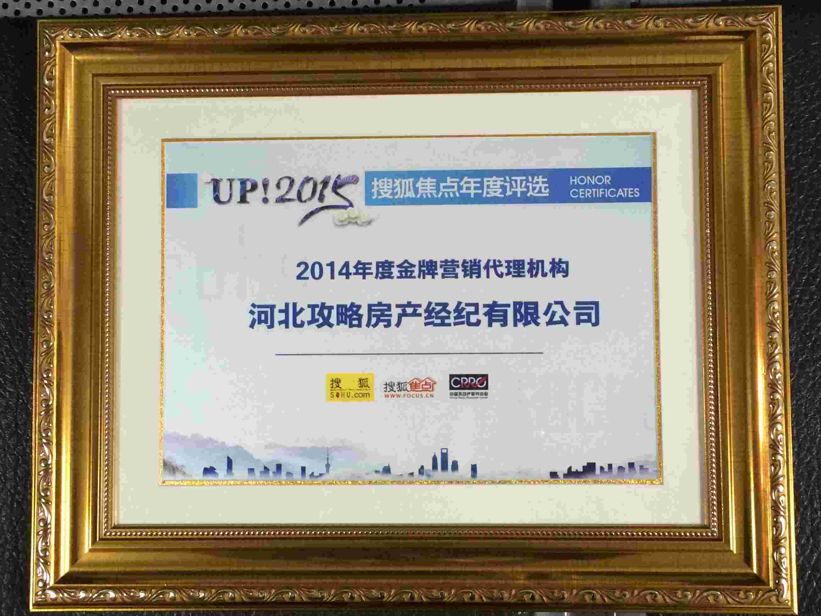2014年度金牌营销代理机构